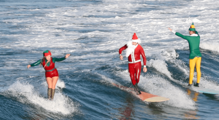 Surfing Santa